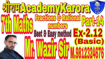 Class 7th maths chapter 2nd ex-2.12, maths videos, 7th class videos
