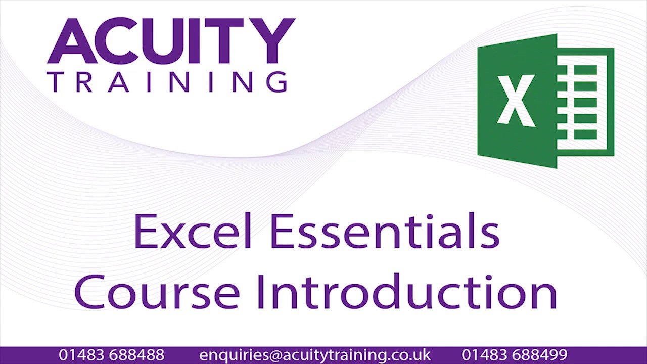 Excel Essentials Course - Course Content - YouTube