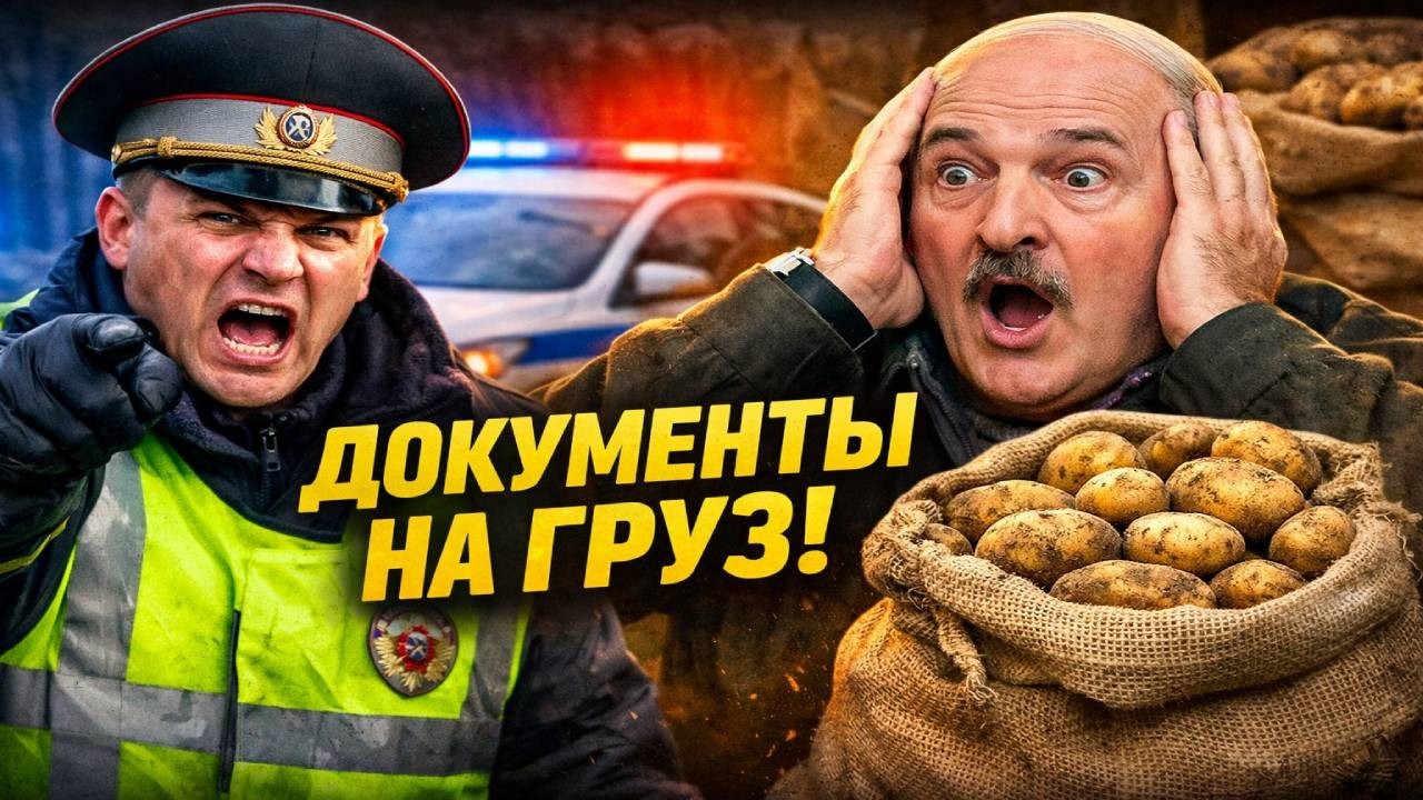 «Документы на груз!» — ГАИ не узнали Лукашенко и проверили мешки с картошкой
