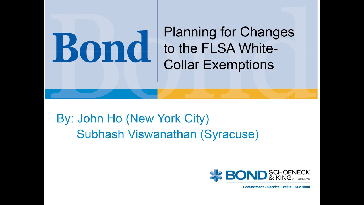 Planning for Changes to the FLSA White Collar Exemption YouTube