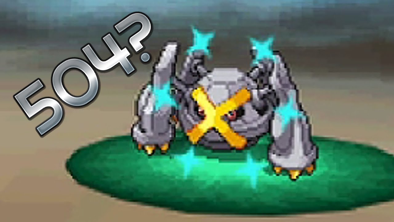 BW DTQ6 Shiny Metagross in Pokémon White after 504 Rustling Grass