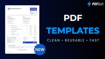PDF Templates: Design Once, Generate Thousands