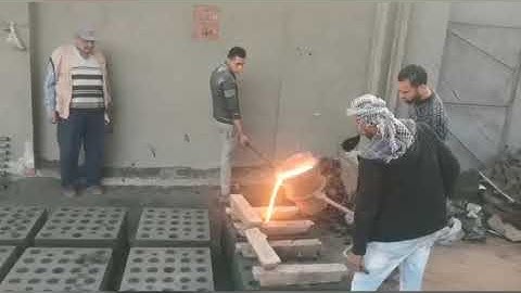 A set of Zoomzu automatic flaskless moulding machine is being operated in Egyptian foundry