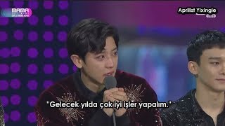 Türkçe Altyazılı - Okru Link 2017 Mama Exo Album Of The Year Konuşması