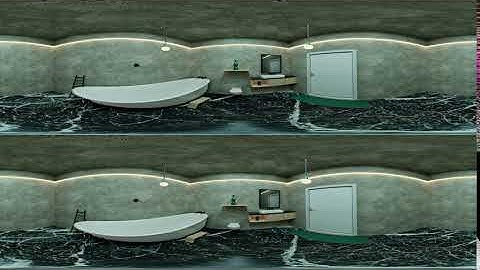 Blender 2.8 bathroom scene 3D 360