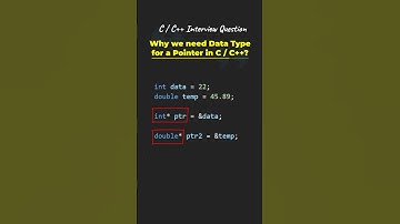 Why do we need Data Type in pointer declarations in C/C++ ?