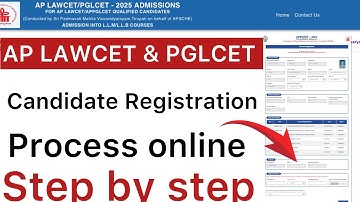 AP LAWCET & PGLCET CANDIDATE REGISTRATION PROCESS 2025 | AP LAWCET CANDIDATE REGISTRATION 