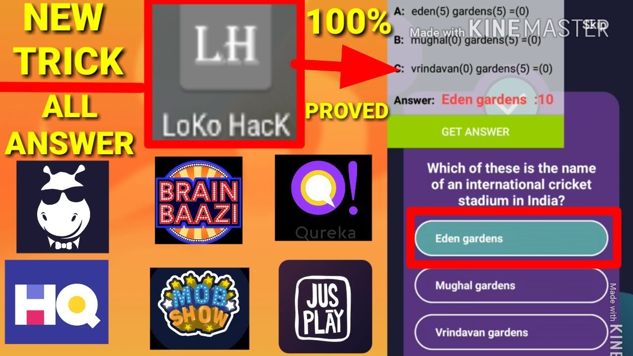 LOKO HACK ,BRAINBAZZI,QUREKA,HQ,MOBSHOW,JUSPLAY, HOW TO HACK | NEW ANSWER TRICK| BY ONLINE TRICKS