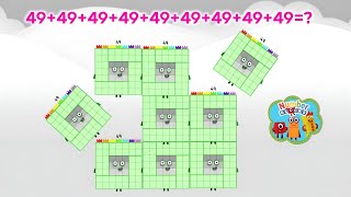 Addition Of Nine Same Number Blocks Numberblocks Addition Learn To Count Countopia
