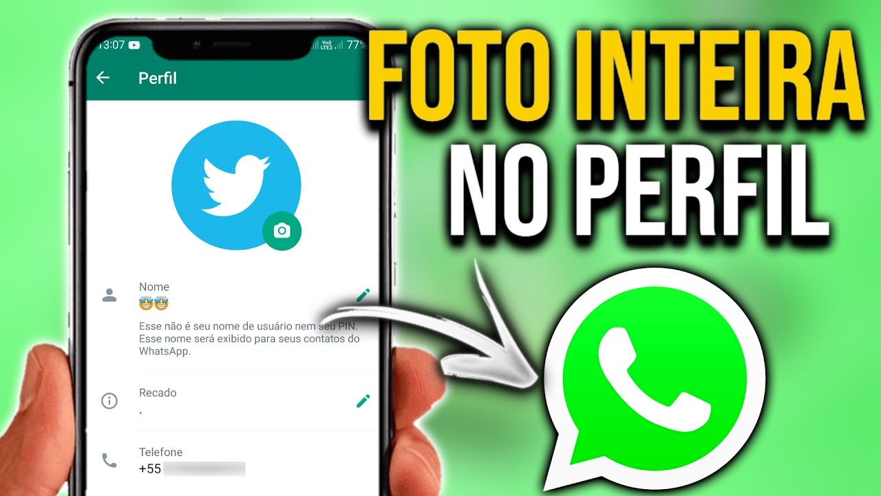 Como colocar foto inteira no perfil do WhatsApp - YouTube