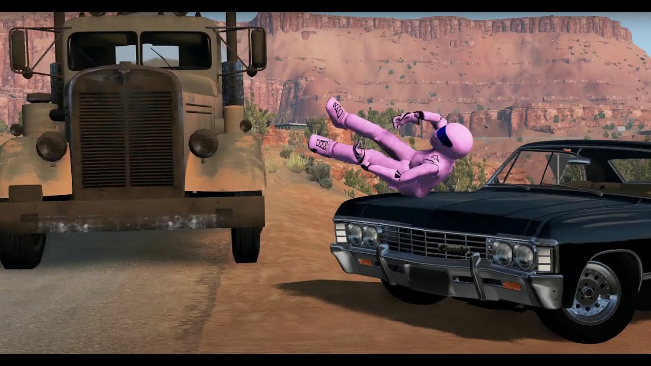 Duel (1971) movie, car chase scene in BeamNGdrive