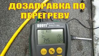 Дозаправка кондиционера по перегреву