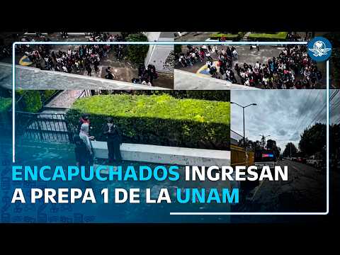 Suspenden clases en Prepa 1 tras irrupción de encapuchados