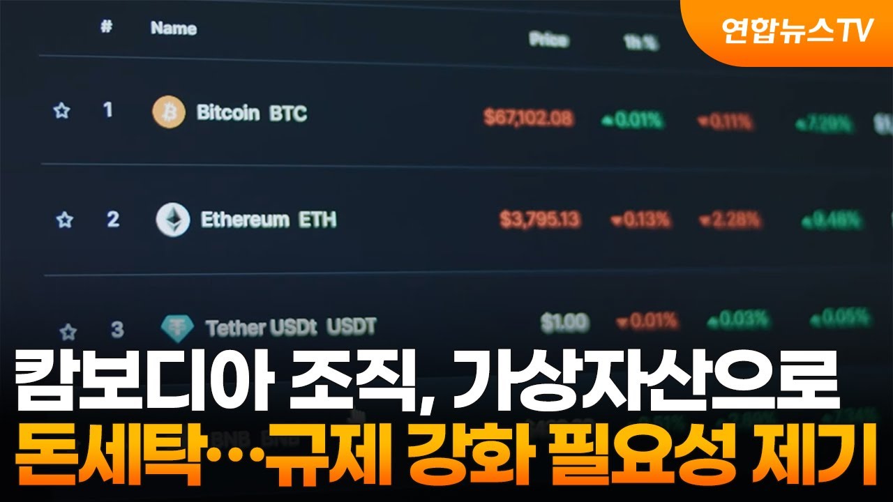 캄보디아 조직, 가상자산으로 돈세탁…규제 강화 필요성 제기 / 연합뉴스TV (YonhapnewsTV)