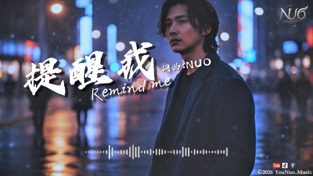 「每當有人對我好，我卻先學會退後」｜《提醒我》｜NUO｜【抒情 Music / 動態歌詞Lyrics】｜2026