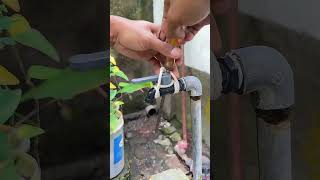 Safely remove the water tap with a rope #shorts