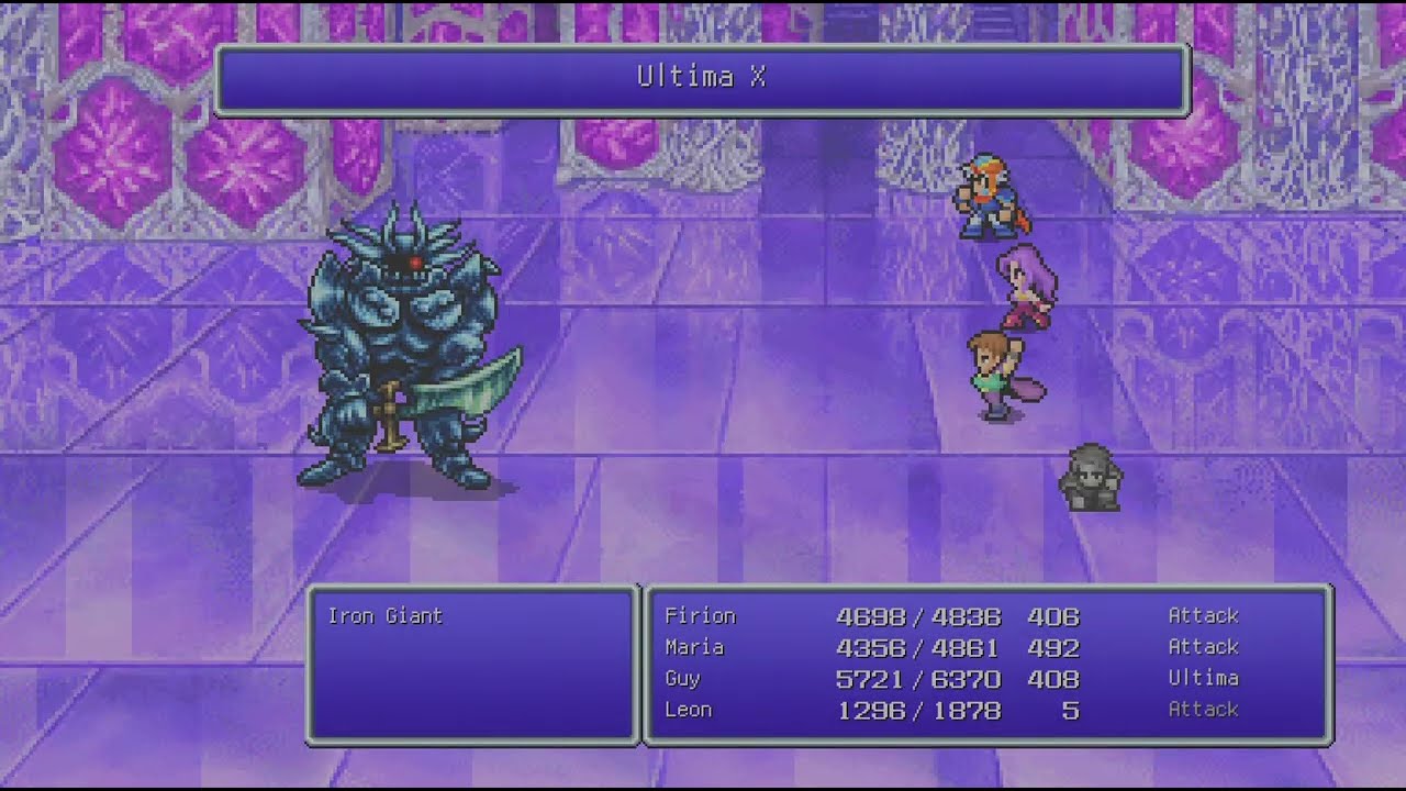 FINAL FANTASY II : Pixel remaster : ( Ps4 ) : Boss fight :  Iron giant