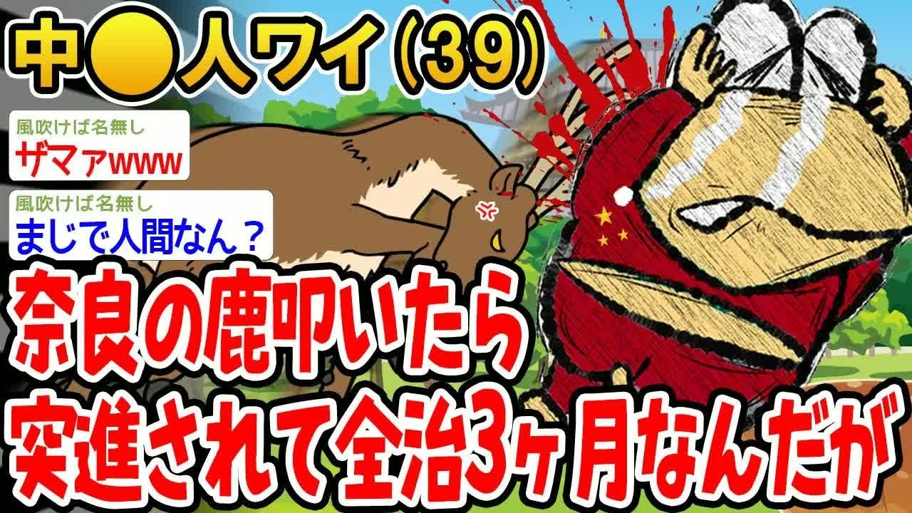 奈良の鹿叩いたら突進されて全治3ヶ月なんだが