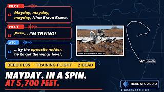 Instructor Reports Mayday!Spin at 5,700 Feet: Beech E95 Training Flight goes horribly wrong