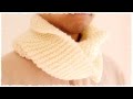 一重ひねりスヌードの編み方【ガーター編み】 diy cowl tutorial