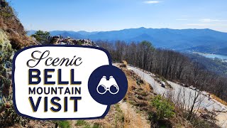 Driving up narrow 1-lane mountain road & exploring the summit at scenic Bell Mountain in North GA