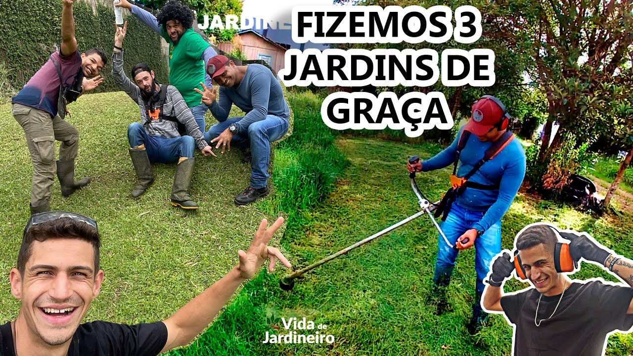 Jardineiros Voluntários - 3 Jardins em um dia de GRAÇA | Vida de Jardineiro