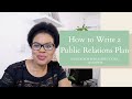 How to write a Public Relations plan