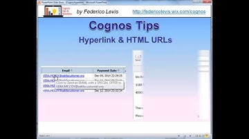 Cognos RS Hyperlink and HTML URLs