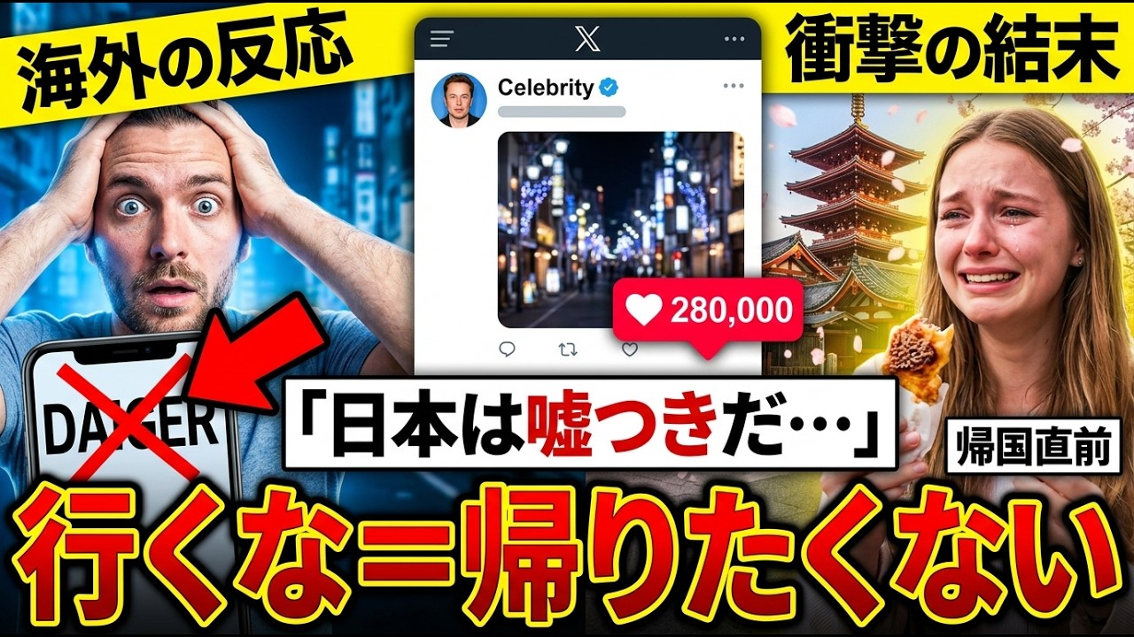 【海外の反応】「日本に行くな！」警告動画の衝撃の結末に世界が絶句…嘘か真か？愛が溢れすぎて逆効果になった”最高の裏切り”に外国人涙腺崩壊の理由