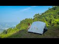 SOLO OVERNIGHT CAMPING IN RAIN – RELAXING IN THE TENT WITH THE SATISFYING SOUND OF NATURE – ASMR