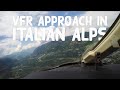 PRIVATE JET PILOT POV landing in BOLZANO / Full Approach / 4K