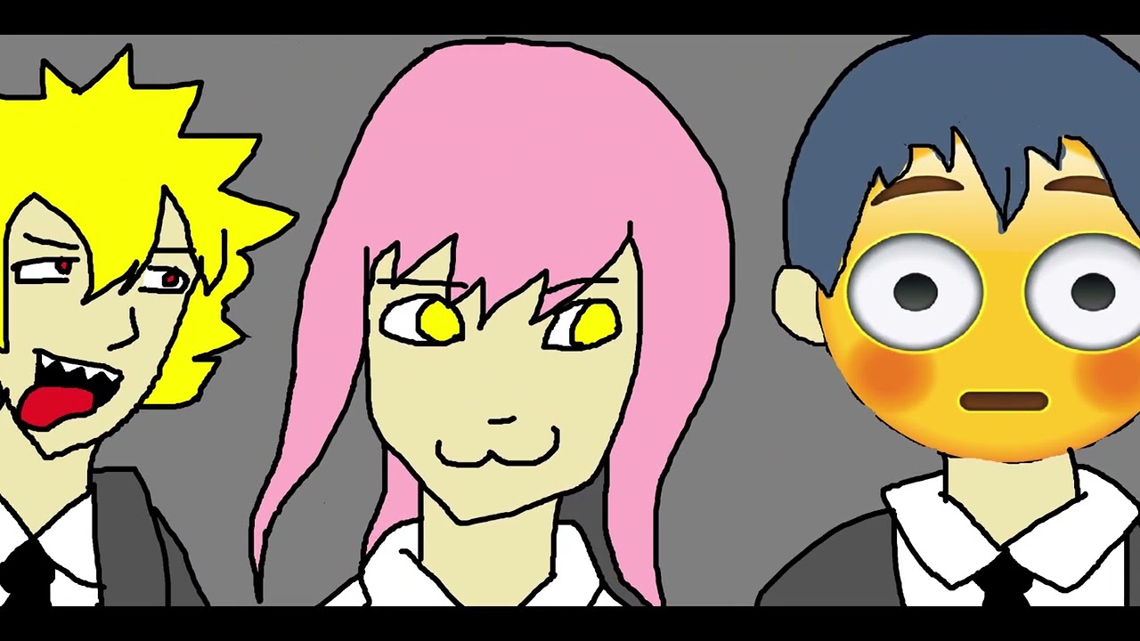 (WIP) Chainsaw Man Paint Intro but it’s actually made in Paint - progress so far