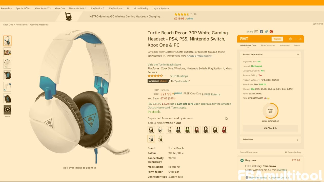 Tab Demonstrations: Sales Data - FBAmultitool