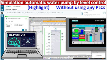 TIA Portal V18| PLCSIM V18| Simulation water pump level control without any PLC hardware (Highlight)