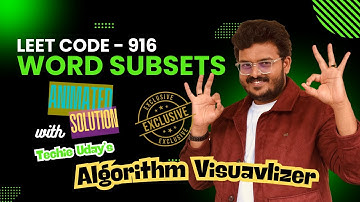 Leetcode 916: Words Subsets | Animated Step-by-Step Solution