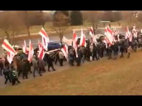 бандеровские лозунги в Минске 2.11.2014 Дзяды-2014