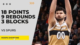 Tristan Vukcevic 18 Points, 9 Rebs, 3 Blocks Vs Spurs I 25-26 Nba Season