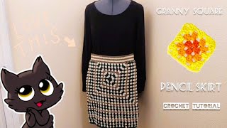 How to Crochet Granny Square Skirt
