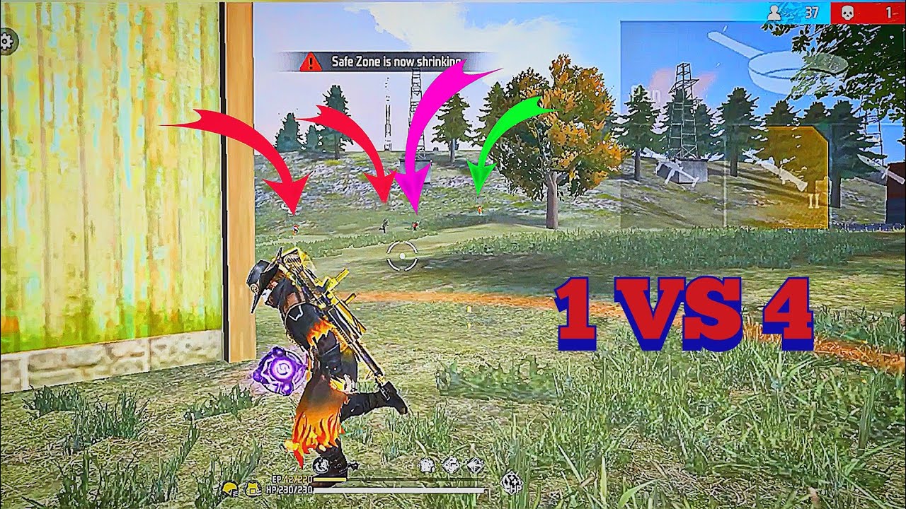 1 VS 4 IN FEW SECONDS 😎 | Solo vs Squad Freefire Gameplay | #freefire # ...