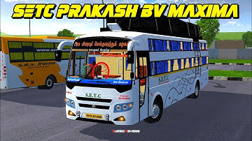 🎀🤩SETC PRAKASH BV MAXIMA BUS MOD IN BUSSID🔥😎
