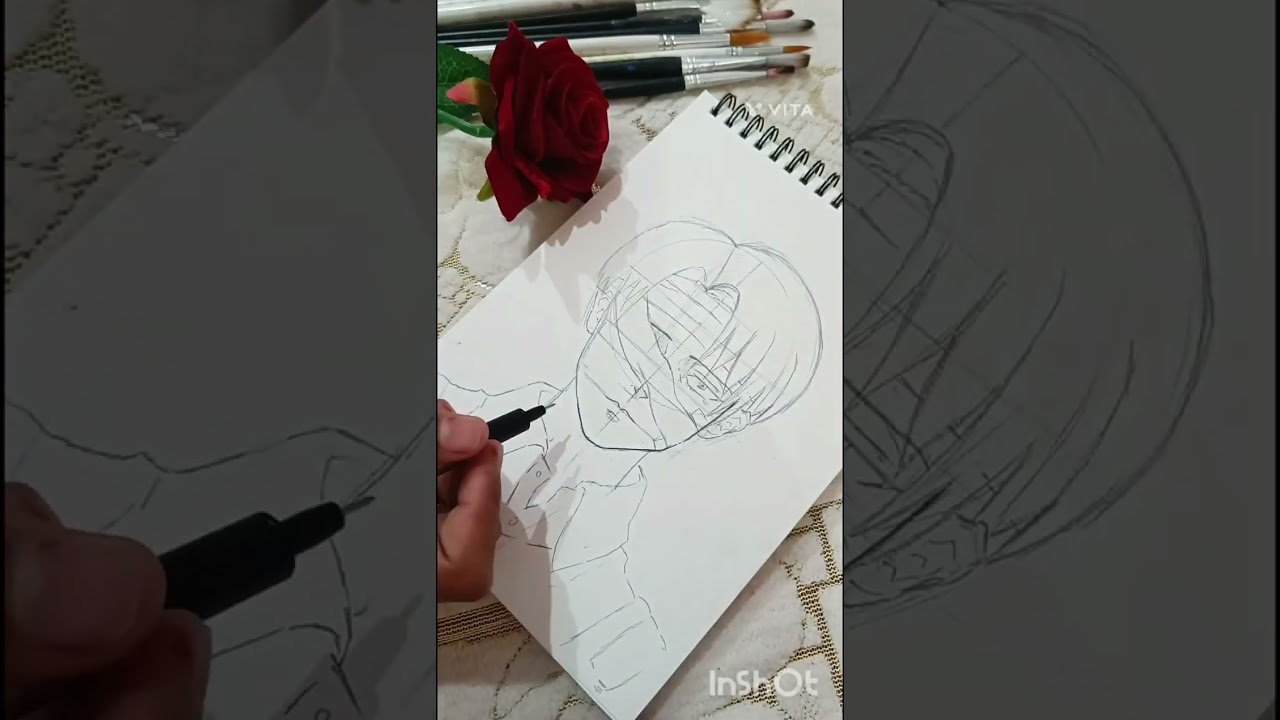 Levi acherman sketch                                captain Levi in my sketchbook 