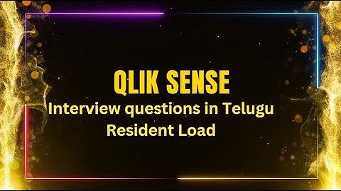 Qlik Sense interview Questions in Telugu | Resident load in Qlik Sense