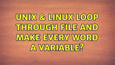Unix & Linux: Loop through file and make every word a variable? (2 Solutions!!)