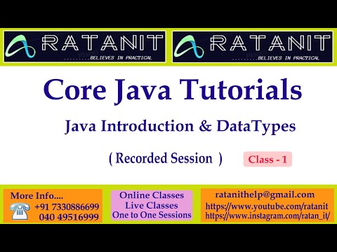 Core java online Training by Mr. Ratan