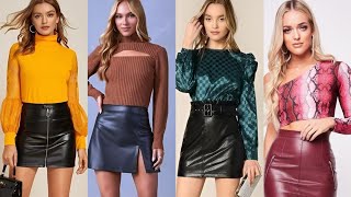 Latest Leather Mini Skirt Designs Bold & Cly Womens Style