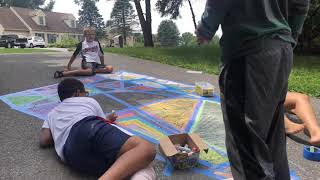 ART TO HEART:  Making a Sidewalk Chalk Mosaic by Cristina Virmani