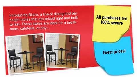 Bistro Series: 36" Round Table with 2 Bar Stools (Bar or Dining Height) - ofconcepts.com