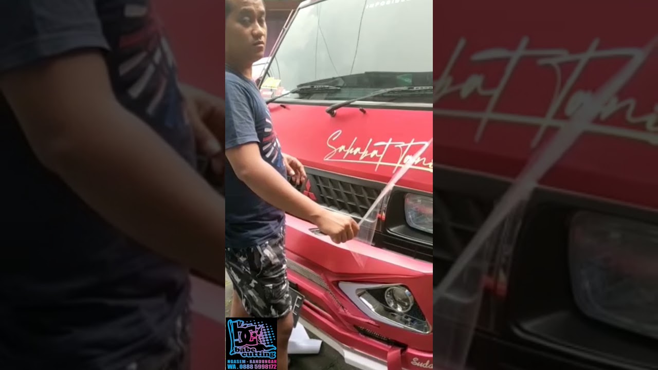 L300 FULL WRAPPING WARNA MERAH METALIC DOFF YouTube