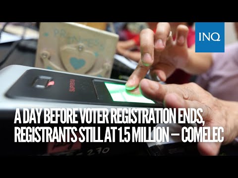 A day before voter registration ends, registrants still at 1.5 million — Comelec