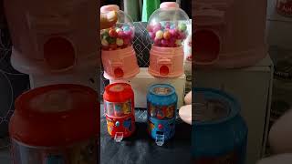Mini pink large gumball candy machine with two cola coke candy machine #shorts